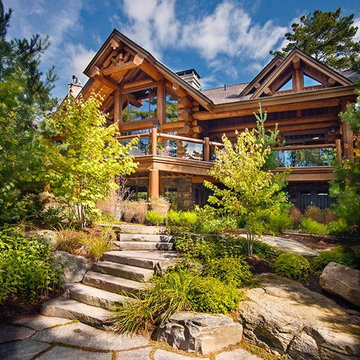 Ontario Waterfront Handcrafted Log Home