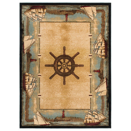 American Destination Key West Coastal Area Rug, 2'3"x7'7"