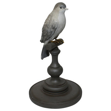 Perching Bird on Stand Statuette