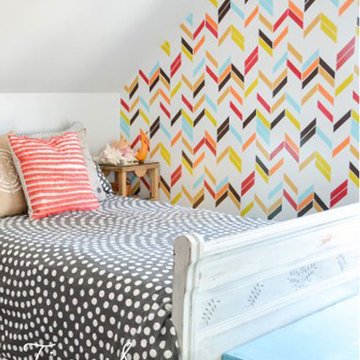 Herringbone Shuffle Stencil Projects