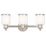 Livex Lighting - Middlebush 3-Light Bath Vanity, Polished Nickel - A magnificent home lighting choice, the Middlebush collection three light bath light effortlessly blends traditional style with clean, modern-day materials.