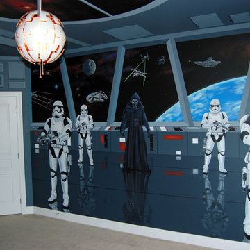 Star Wars: The Force Awakens Murals in a bedroom by Tom Taylor of Mural Art LLC