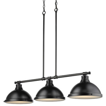 3 Light Linear Pendant in Classic style - 8.5 Inches high by 40 Inches