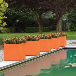 AuthenTEAK Lightweight Fiberglass Planters - Outdoor Pots And Planters