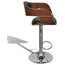 vidaXL Adjustable Swivel Bar Stool Leather With Backrest