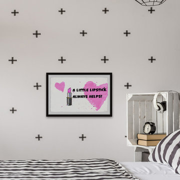 "A Little Lipstick Always Helps" Framed Painting Print