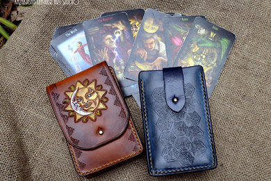 Tarot card leather cases