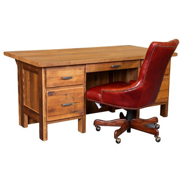 Reclaimed Barn Wood Knee Hole Desk