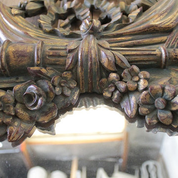 20th Century Giltwood Carved Mirror with Bevel
