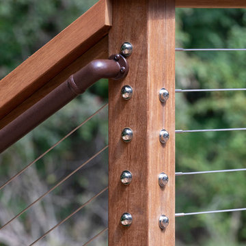 Ipe Handrail with Cable Rail system (detail)