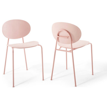 Palette Dining Side Chair Set of 2, Pink