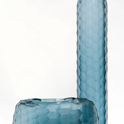 Indigo Chiseled Vases - Vases