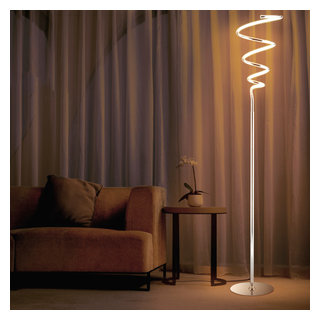 Scribble 60.5 Modern Metal Integrated LED Floor Lamp - Modern - Floor  Lamps - by JONATHAN Y