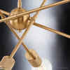 Luxury Mid- Century Modern Chandelier, Olde Brass, UEX2161