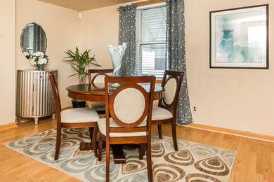 Example of an eclectic dining room design in Baltimore