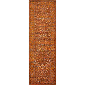 Traditional Majestic 3'x9'10" Runner Bronzed Area Rug
