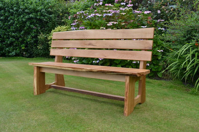 Oak garden bench