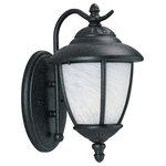 Sea Gull Lighting - Sea Gull Lighting 84049-185 Yorktowne - One Light Wall Lantern - Forged iron finish in die-cast aluminum with swirlYorktowne One Light  Forged Iron-Swirled  *UL Approved: YES Energy Star Qualified: n/a ADA Certified: n/a  *Number of Lights: Lamp: 1-*Wattage:100w 1 medium 100w bulb(s) *Bulb Included:No *Bulb Type:1 medium 100w *Finish Type:Forged Iron