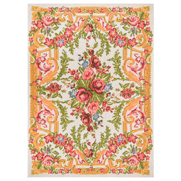 Safavieh Classic Vintage Collection CLV112 Rug, Ivory/Rose, 6' X 9'
