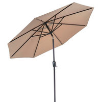 Patio Premier 9' Round 8-Rib Aluminum Market Umbrella, Taupe