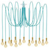 Turquoise And Brass Ceiling Light