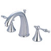 Kingston Brass 6" Dbl Metal Lever Handle Bathroom Faucet, KS2979NL