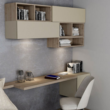Desk Study Unit Storage Pebble grey Cleaf Pembroke supplied by Inspired Elements