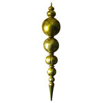 Queens of Christmas - 125" Jumbo Finial Ornament  Gold - Wl-Orn-125-Go - 125" Jumbo Finial Ornament  Gold