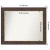 Lined Bronze Non-Beveled Wall Mirror 33x27 in.