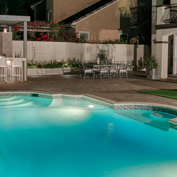 Santaluz  - Posh Salt and Peppered Patio with Pool