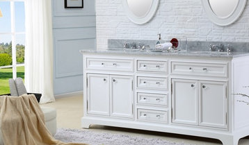 White and Gray Vanities With Free Shipping