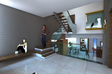 Home design - contemporary home design idea in Bengaluru