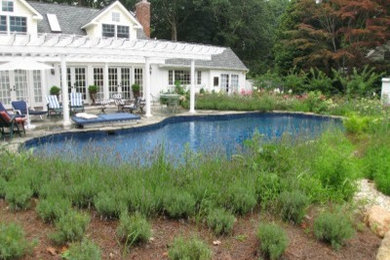 Inspiration for a timeless pool remodel in New York