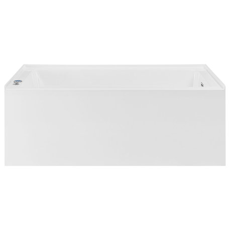 Avancer 60"x36" Alcove Whirlpool Bathtub With Apron, Right Hand Drain