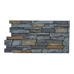 143-BRECKENRIDGE DEEP WIDE STACKED DESIGN WALL PANEL - 24"H - Wall Panels