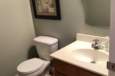 Inspiration for an industrial bathroom remodel in Indianapolis