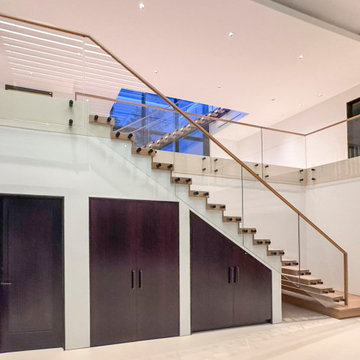 Project #126 | Contemporary Staircases with Integrated LEDs & Glass Railing