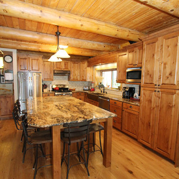 Knotty Alder Rustic Kitchen, Kimberly Idaho