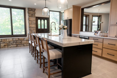 Example of a huge kitchen design in Kansas City