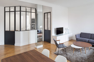 Idée de décoration pour une salle de séjour design.