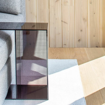 Modern Glass and Lucite Side End Tables