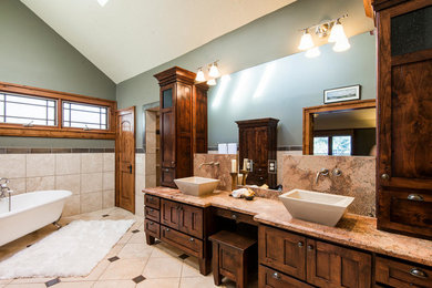 Example of a mountain style bathroom design in Salt Lake City