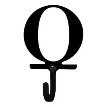 Village Wrought Iron Home Indoor Letter O, Wall Hook Small