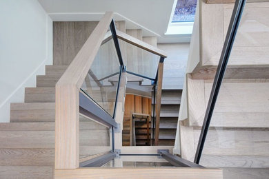 Inspiration for a contemporary staircase remodel in Vancouver