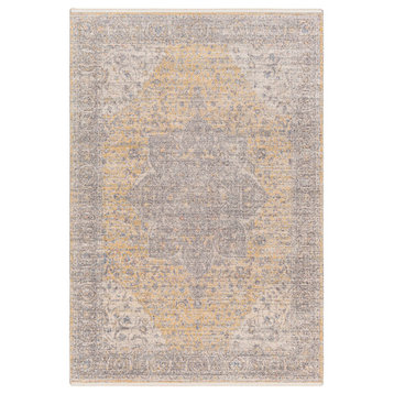Subtle SUB-2322 Transitional Gray/Yellow 5'3"x7' Area Rug