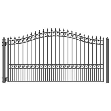 Aleko Driveway Gates Iron Gates Steel Gate London Style 16' Single Swing