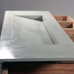 Concrete integrated ramp sink - Vanity Tops And Side Splashes
