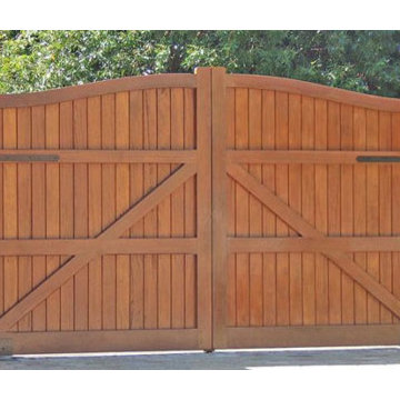 Automated Driveway Gates- Custom Wood