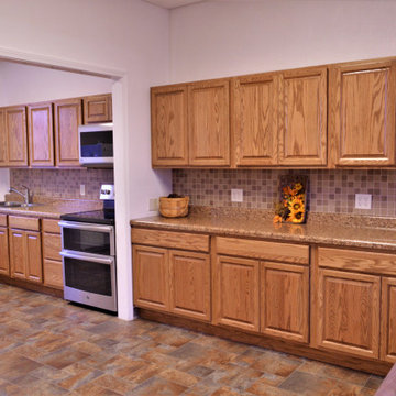 North Liberty, IN. Haas Lifestyle Collection. Church's Remodeled Oak Kitchen