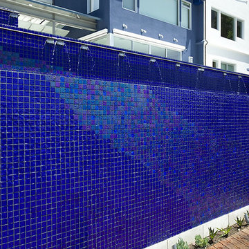 Blue All Glass Tile Pool San Francisco Bay Area
